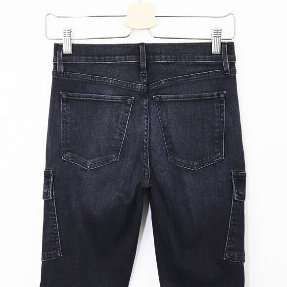 3x1 Vida High-Rise Cargo Skinny Jeans Button Fly Stretch Denim Weber‎ Black 25 - Picture 10 of 10
